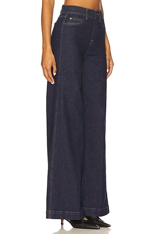 SPANX Pull on Wide Leg Jean in Blue