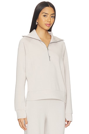 SPANX Airessentials Half Zip in Light Grey