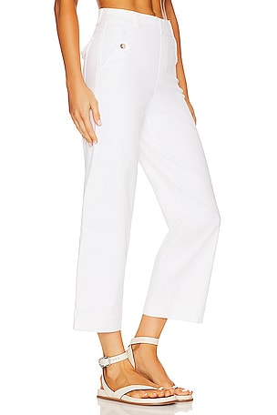 SPANX Stretch Twill Cropped Wide Leg Pant in White