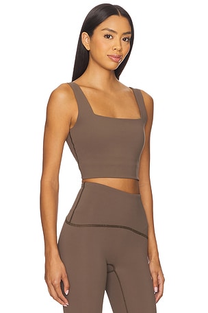 SPANX Square Neck Shelf Tank in Brown