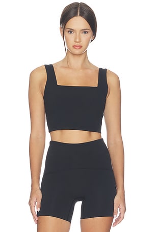 Get Moving Cropped Square Neck Shelf Tank Top SPANX