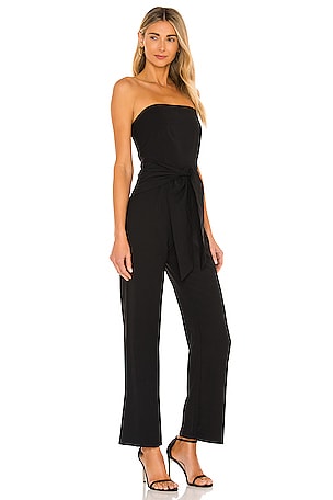 superdown Jordan Tie Waist Jumpsuit in Black