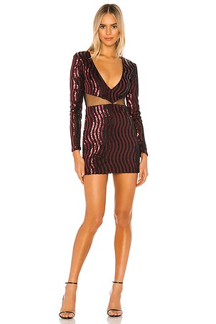 Kim Deep V Mini Dress