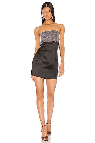 Ezra Rhinestone Strapless Dress
