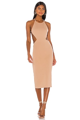bonita midi dress bec and bridge Karina Tuck Midi Dress in Grape