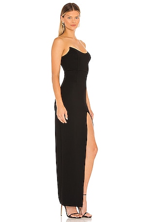 superdown Ryleigh Strapless Maxi Dress in Black