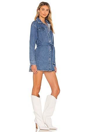 superdown Kelsie Denim Dress in Denim-Medium