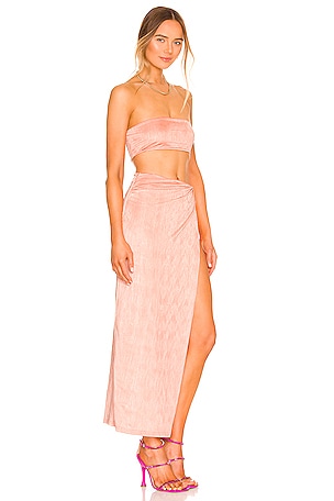 superdown Karolyna Maxi Skirt Set in Peach