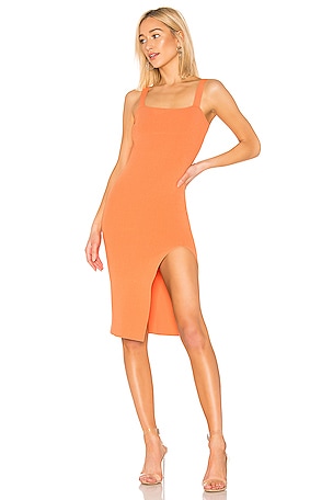 Orange square neck dress hotsell