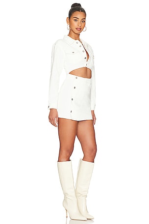 superdown Mika Button Front Dress in White