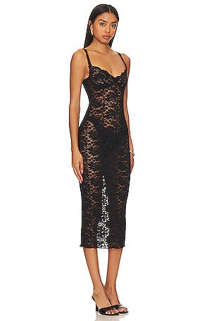 superdown Nada Sheer Dress in Black