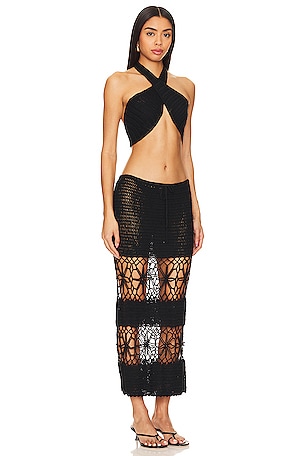 superdown Naja Skirt Set in Black