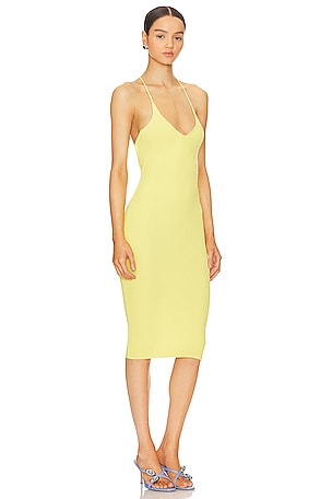 superdown Racheal Open Back Dress in Yellow