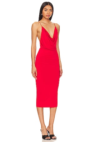 superdown Leighton Midi Dress in Red