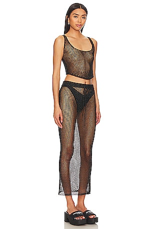 superdown Gabija Skirt Set in Black. Size M. Also