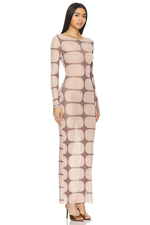 superdown Amaya Maxi Dress in Brown