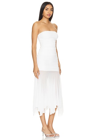 superdown Amaris Strapless Dress in White