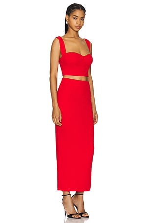 superdown Veneda Skirt Set in Red