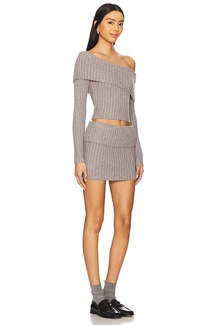 superdown Ava Skirt Set in Grey