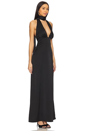 Superdown vestido largo bethany en color negro