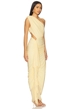 superdown Juliet Midi Dress in Lemon