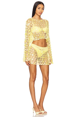 superdown Coralie Skirt Set in Lemon