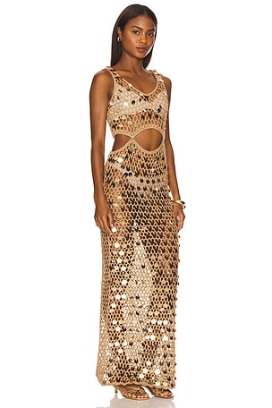 superdown Elena Maxi Dress in Nude