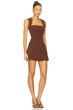 superdown Giulia Mini Dress in Brown