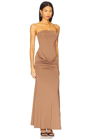 superdown Alessie Maxi Dress in Brown