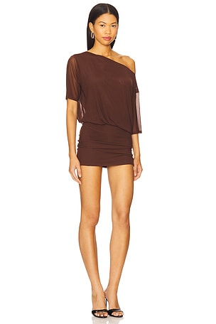 superdown Olya Mini Dress in Chocolate