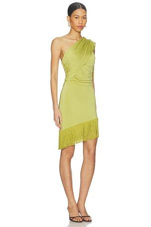 superdown Demi Fringe Dress in Green