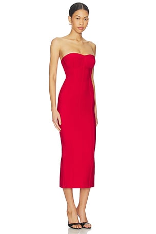 superdown Ethelyn Midi Dress in Red