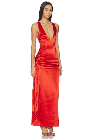 superdown Dempsey Maxi Dress in Red. Size XXS. Also