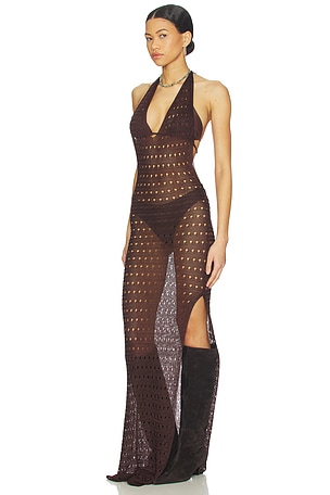 superdown Antonella Maxi Dress in Brown