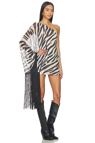 superdown Katana Mini Dress in Black,White