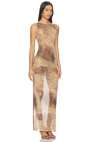 superdown Ledger Maxi Dress in Beige