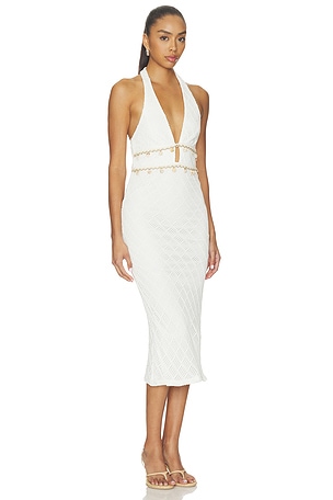 superdown Juni Halter Maxi Dress in Ivory