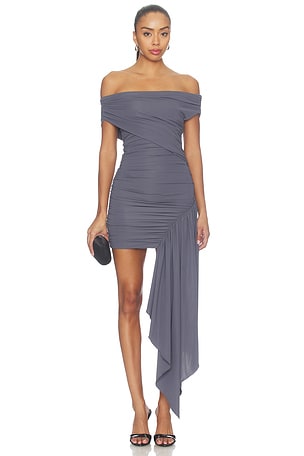 X Hannah Lizzy Mallery Drape Mini Dress superdown