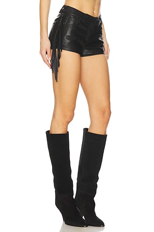 superdown Karina Fringe Short in Black