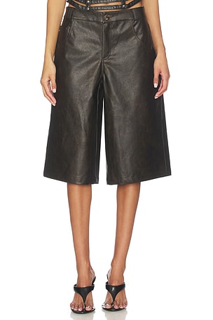 Vala Faux Leather Short superdown