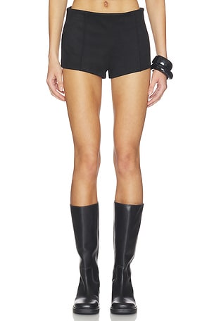 Jessica Faux Suede Short In Black superdown