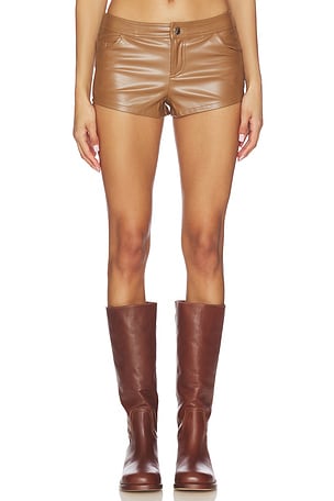 Gianna Faux Leather Shorts superdown