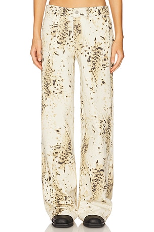 superdown Superdown freya jean en color crema talla XXS en Leopardo - Cream