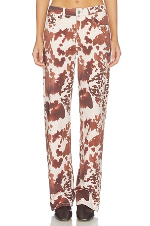 Lile Cow Print Jean superdown