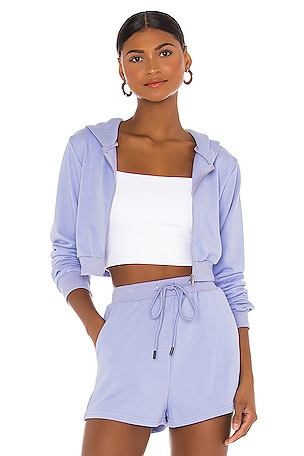 superdown Danna Fleece Shorts in Periwinkle