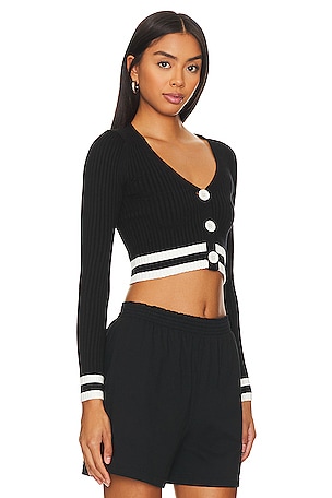 superdown Nichole Cropped Sweater in Black