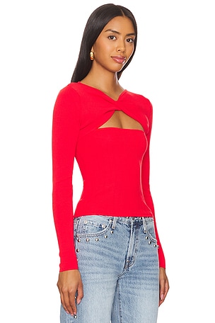 superdown Kenzie Knit Top in Red