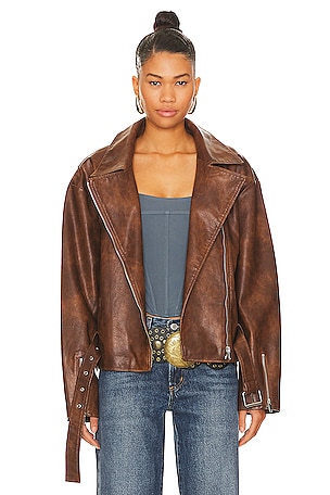 Lana Faux Leather Jacket superdown