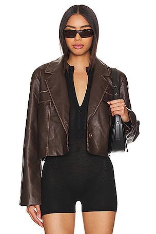 Blakely Faux Leather Jacket superdown