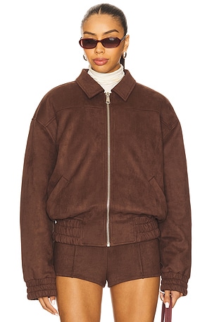 Jessica Faux Suede Bomber superdown